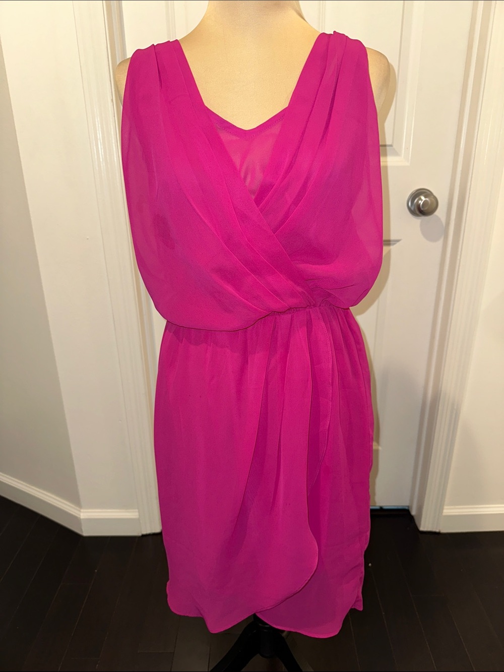 W118 by Walter Baker Hot Pink Racerback Chiffon Dress